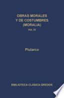 Libro Obras morales y de costumbres (Moralia) IX