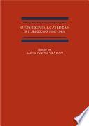 Libro Oposiciones a cátedras de derecho (1847-1943).