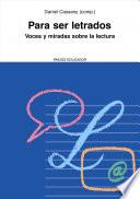 Libro Para ser letrados