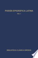 Libro Poesía epigráfica latina I