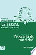Libro Programa de transición
