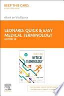 Libro Quick & Easy Medical Terminology - Elsevier eBook on VitalSource (Retail Access Card)