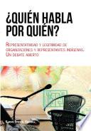 Libro ¿Quién habla por quien?