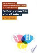 Libro Saber y relación con el saber