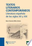 Libro Textos Literarios Contemporáneos