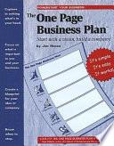 Libro The One Page Business Plan