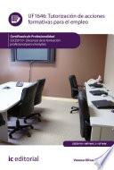 Libro Tutorización de acciones formativas para el empleo. SSCE0110