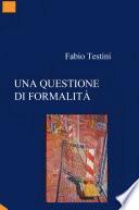 Libro Una questione di formalità