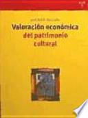 Libro Valoración económica del patrimonio cultural