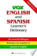 Libro Vox English and Spanish Learner's Dictionary